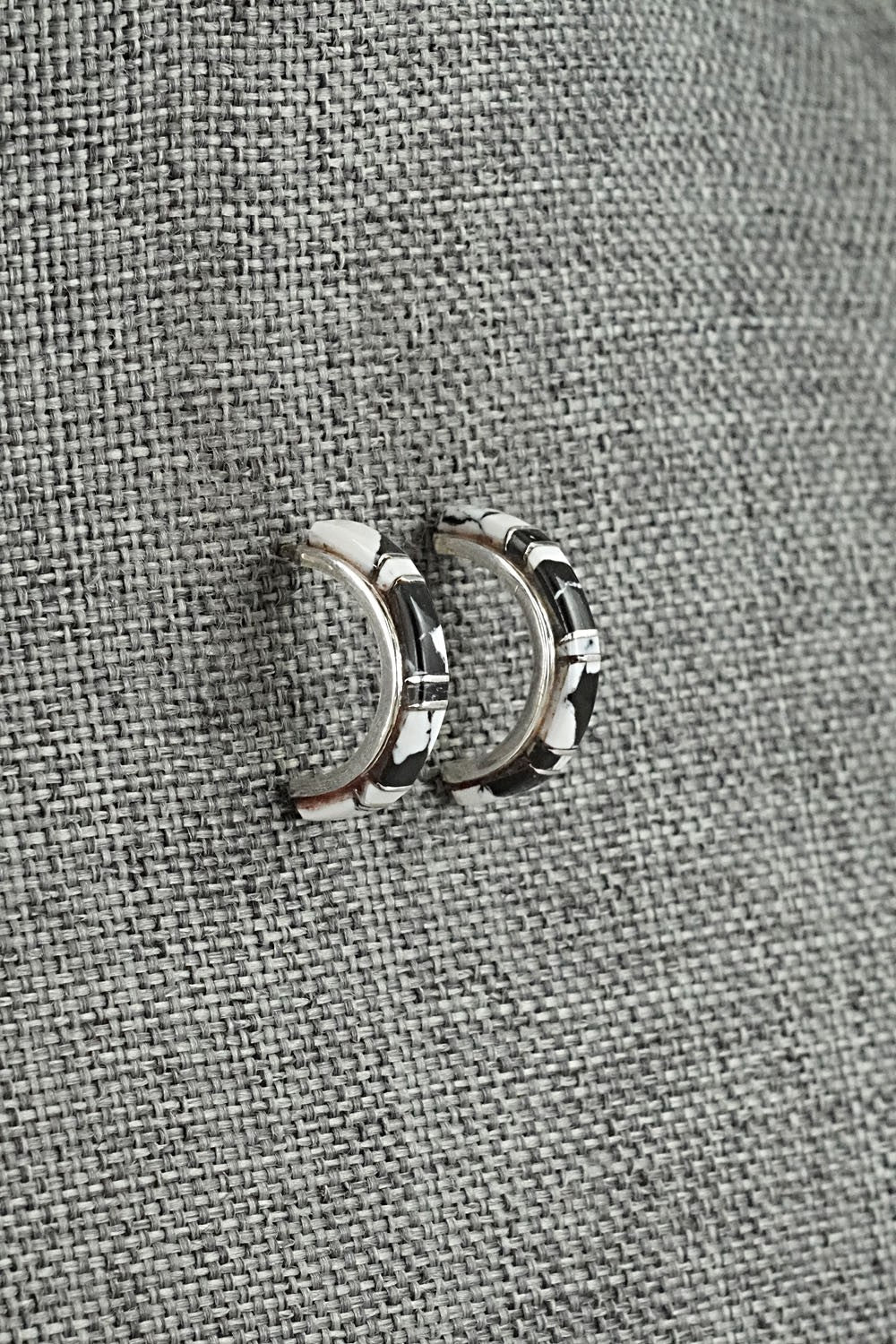 White Buffalo & Sterling Silver Earrings - Terrance Panteah