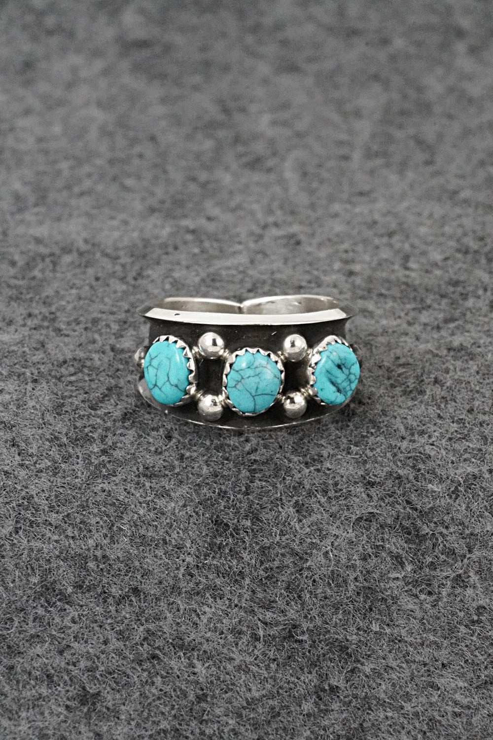 Turquoise & Sterling Silver Ring - Paul Largo - Size 9.5