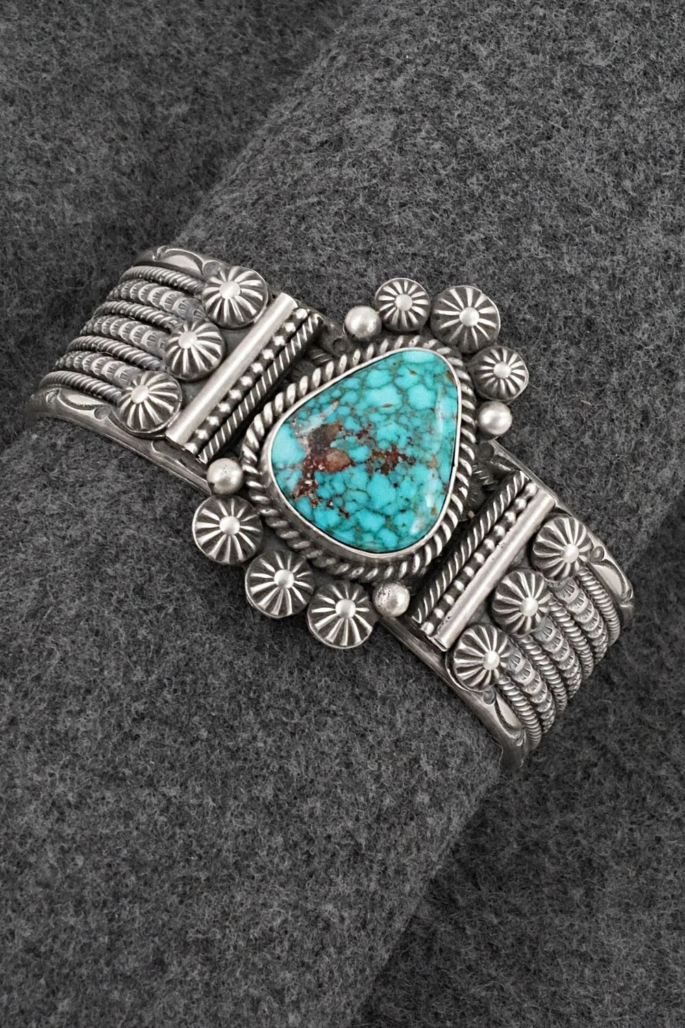 Turquoise & Sterling Silver Bracelet - Michael Calladitto