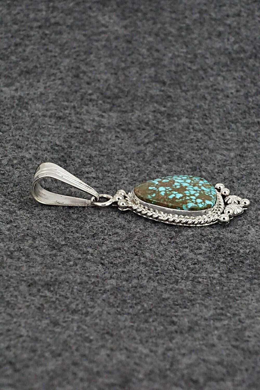 Turquoise & Sterling Silver Pendant - Samuel Yellowhair