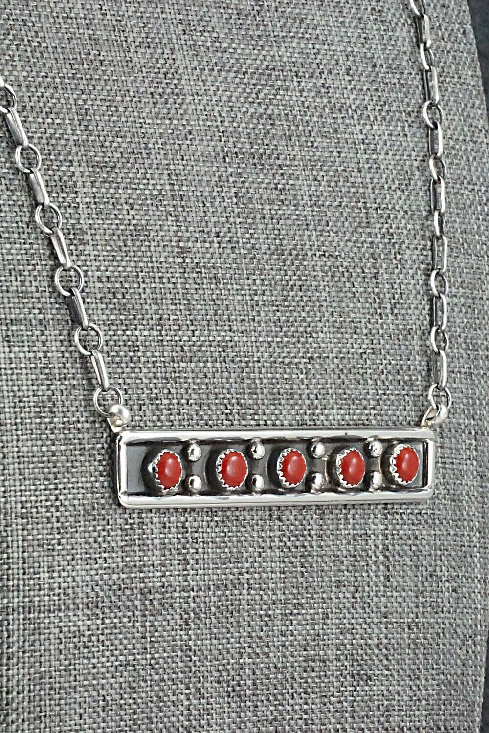 Coral & Sterling Silver Necklace - Paul Largo