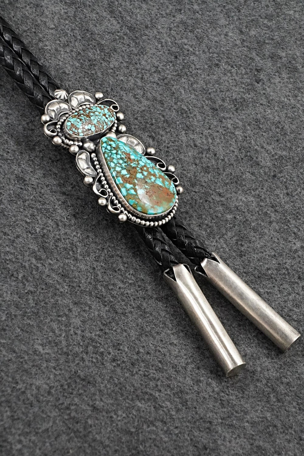 Turquoise & Sterling Silver Bolo Tie - Paul Livingston