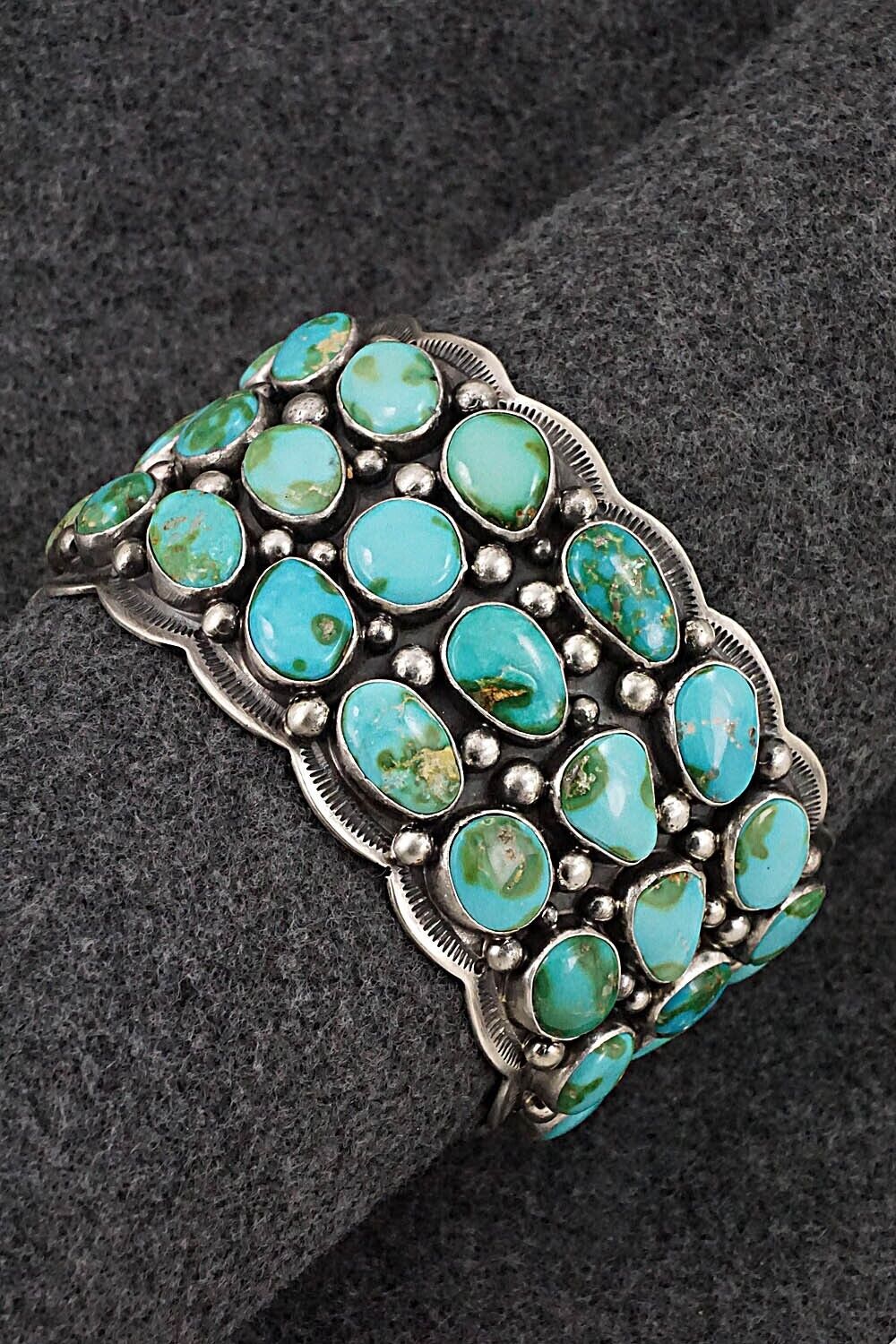 Turquoise & Sterling Silver Bracelet - Tom Lewis