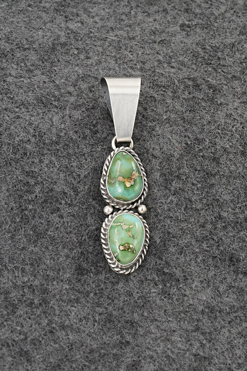 Turquoise & Sterling Silver Pendant - Rena Begay