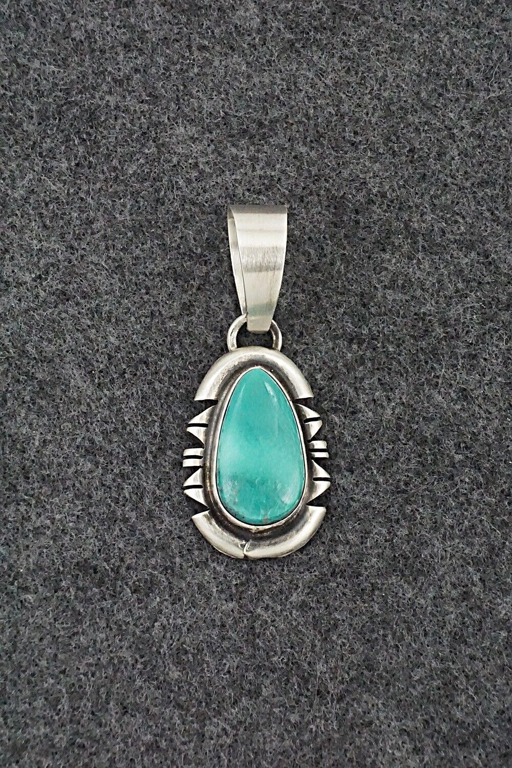 Turquoise & Sterling Silver Pendant - Randy Billy