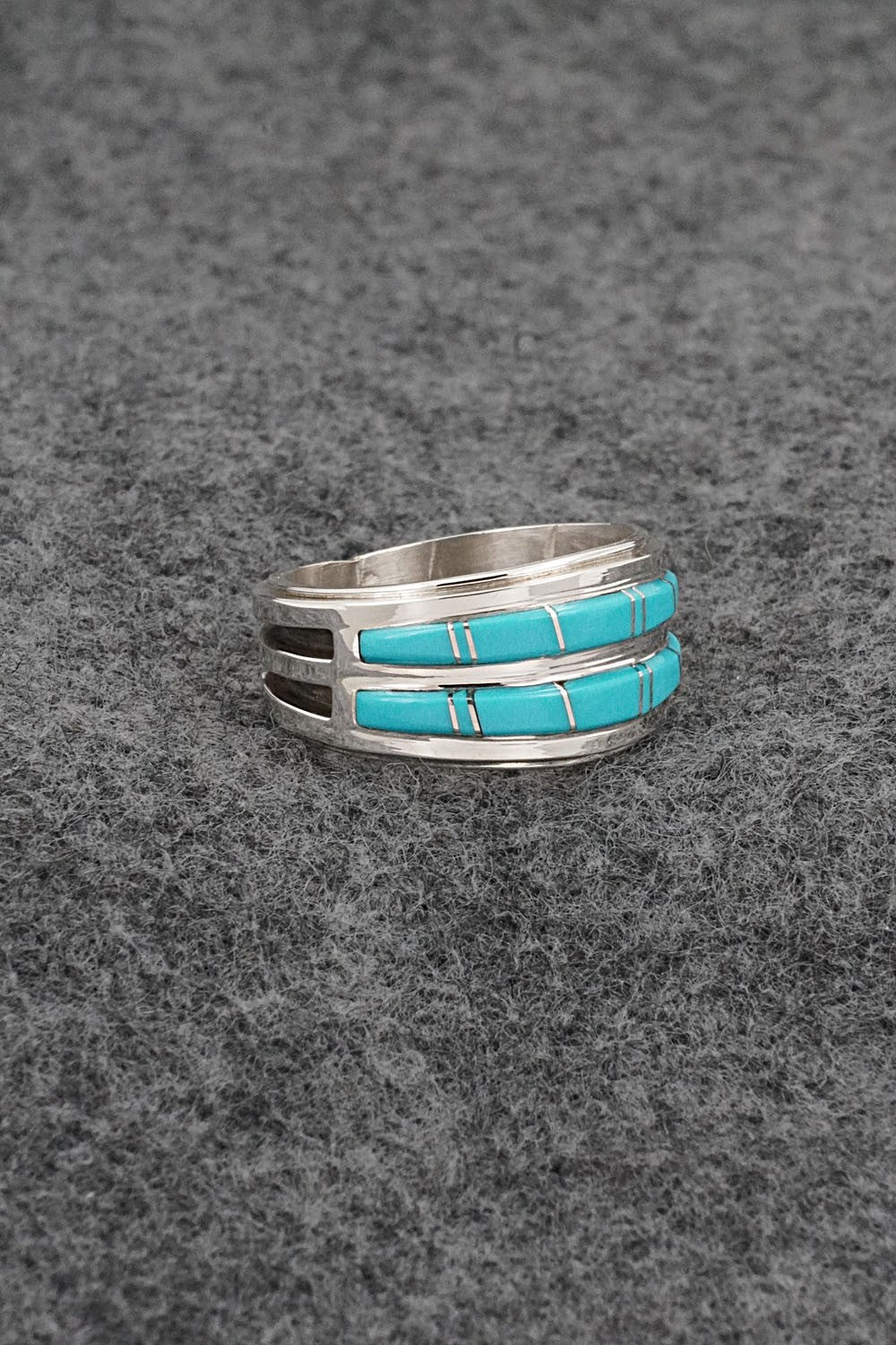 Turquoise & Sterling Silver Ring - Wilbert Muskett Jr. - Size 9.5