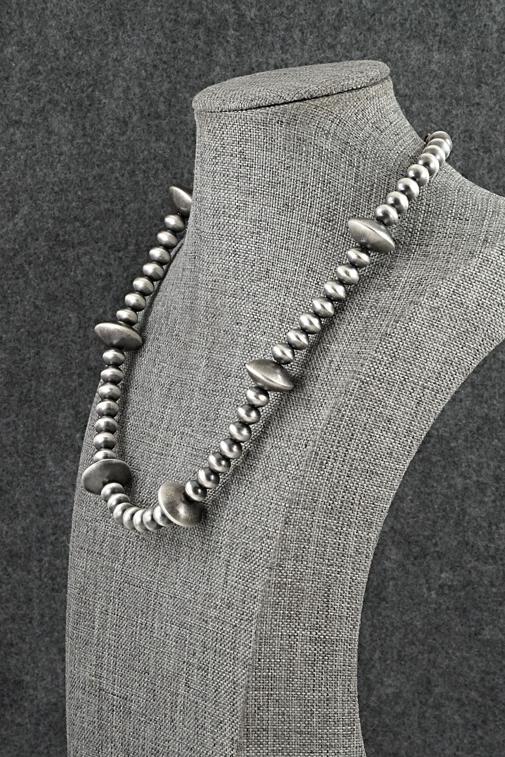Sterling Silver Navajo Pearl Necklace 18" - Tonisha Haley