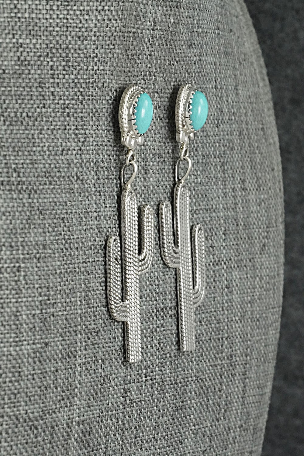 Turquoise & Sterling Silver Earrings - Annie Spencer