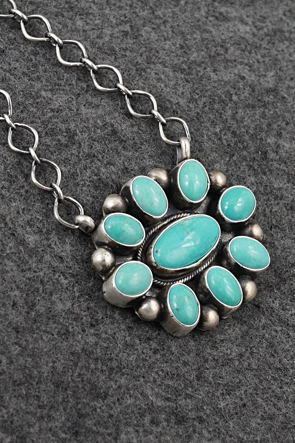Turquoise & Sterling Silver Necklace - Kathleen Livingston