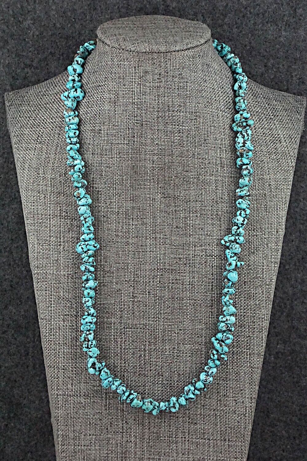 Turquoise & Sterling Silver Necklace 22" - Louise Joe