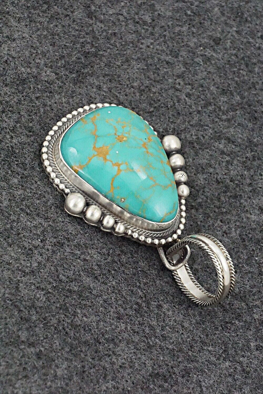Turquoise & Sterling Silver Pendant - Kathleen Livingston