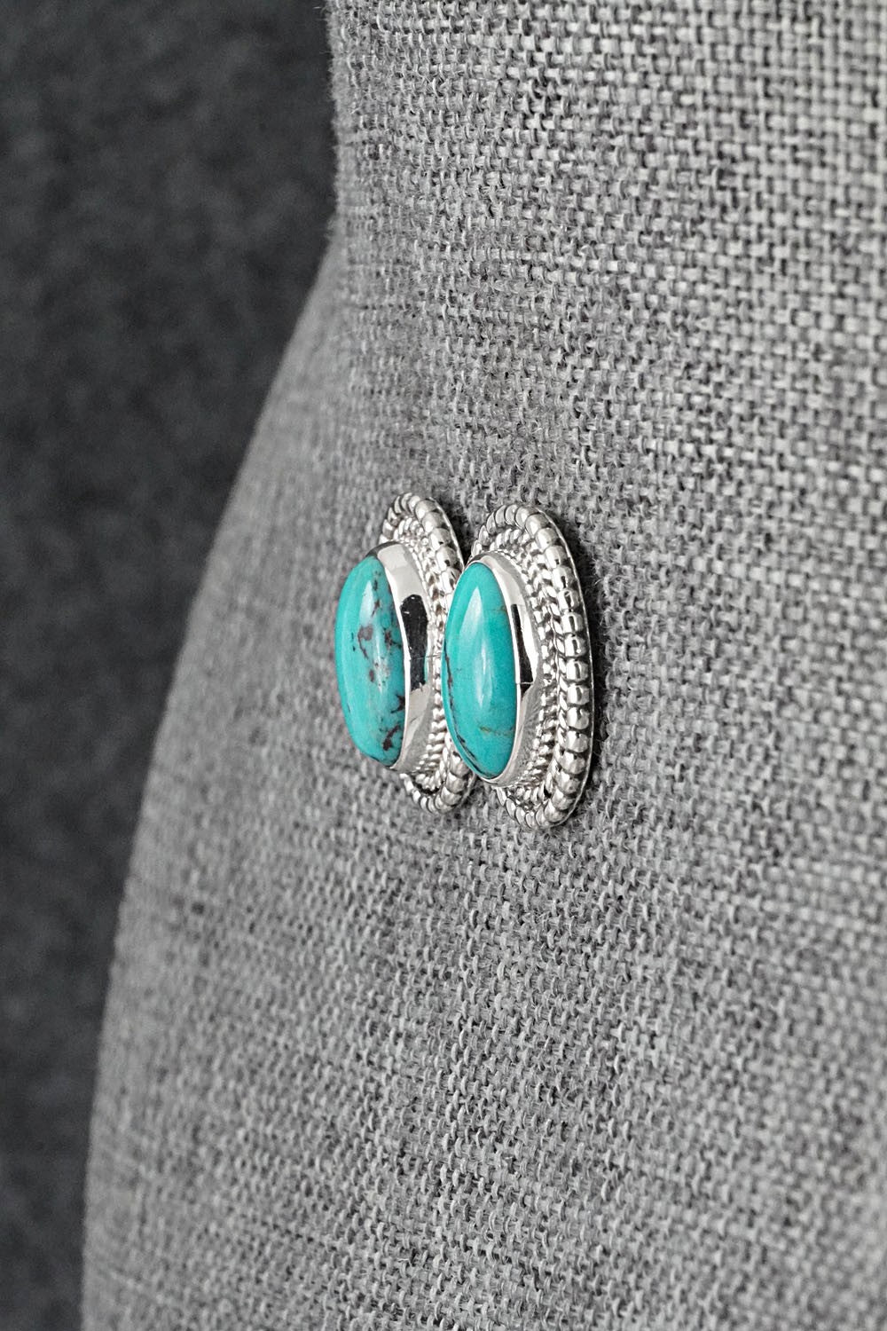 Turquoise & Sterling Silver Earrings - Rita Largo