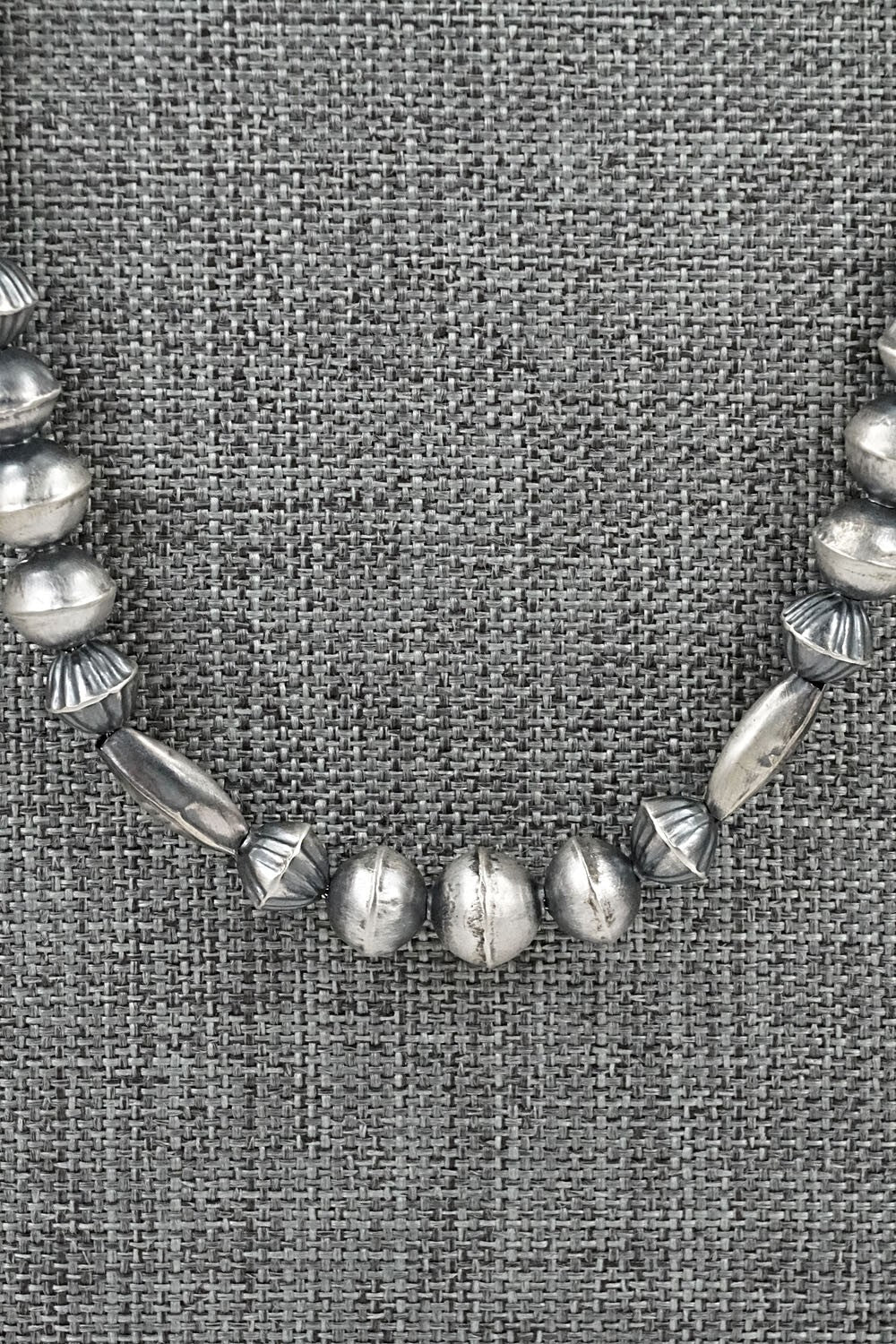 Sterling Silver Navajo Pearl Necklace 26" - Vintage
