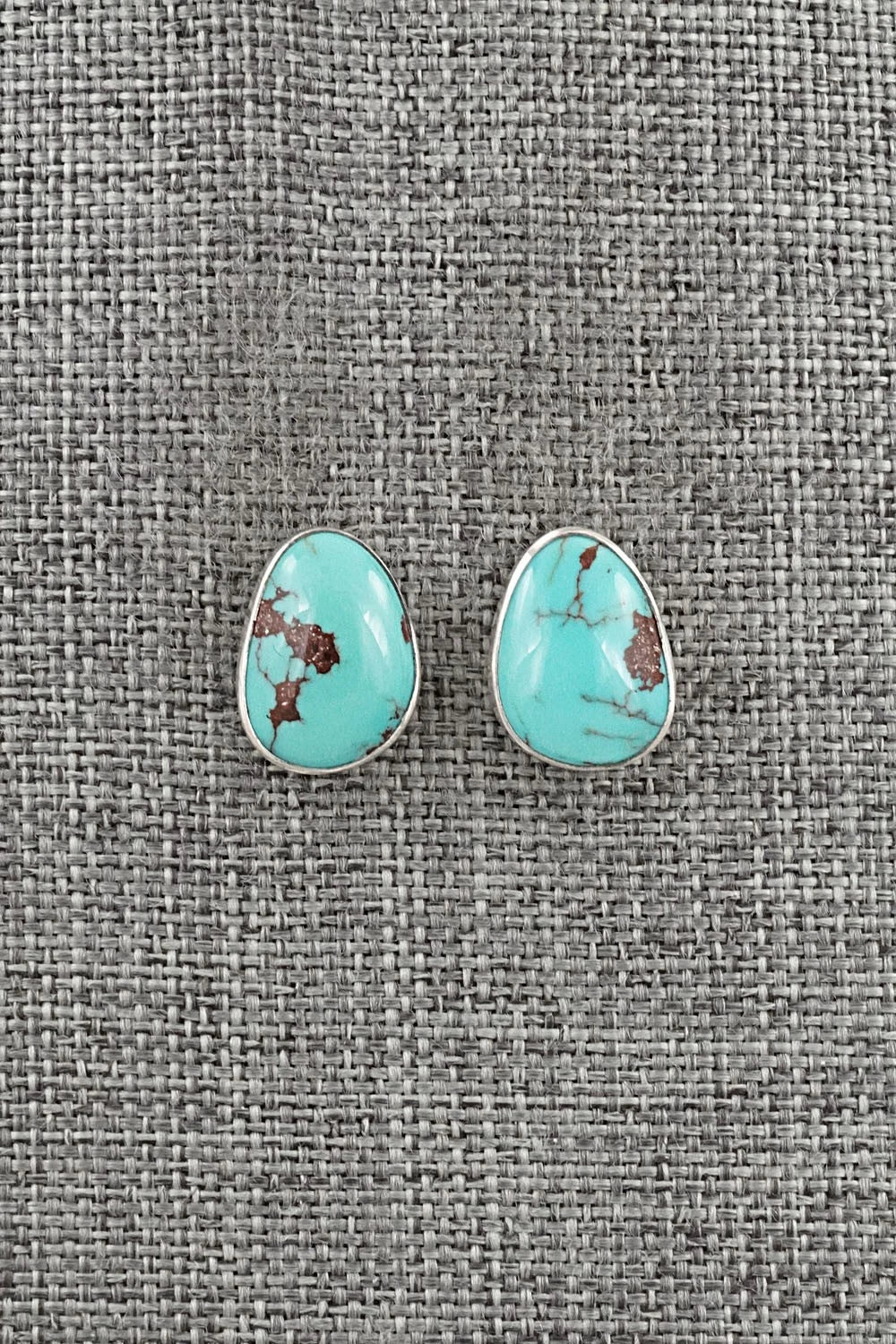 Turquoise & Sterling Silver Earrings - Eugene Gruber