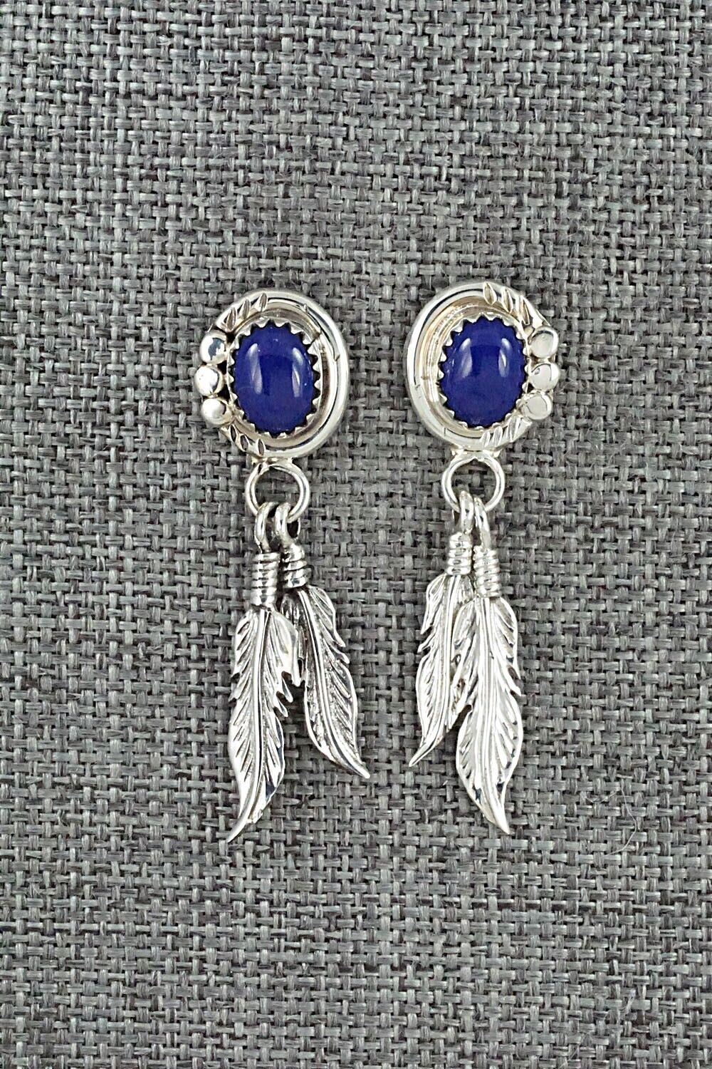 Lapis & Sterling Silver Earrings - Etta Larry