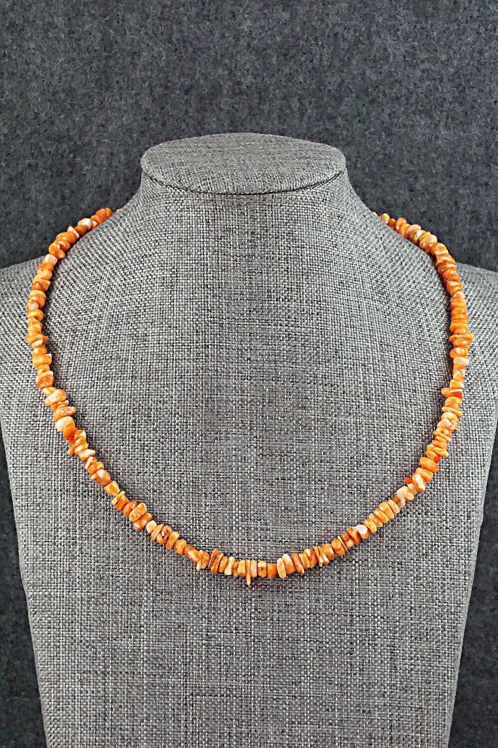 Spiny Oyster & Sterling Silver Necklace - Louise Joe
