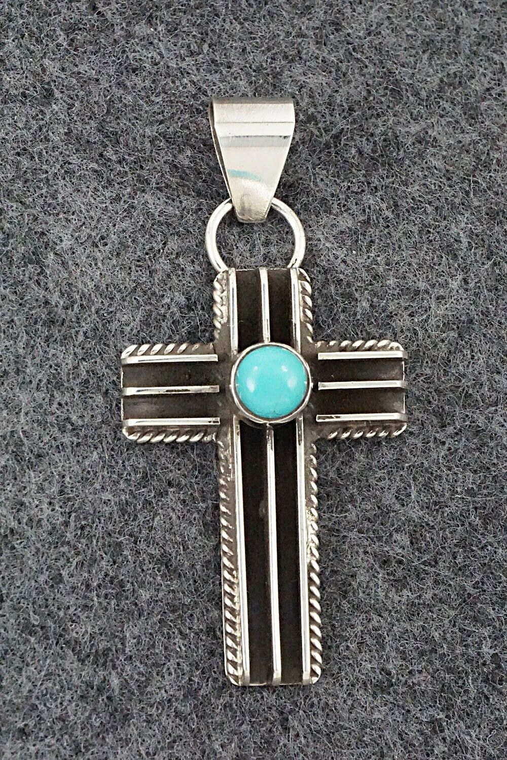 Turquoise & Sterling Silver Pendant - Darrell Yazzie