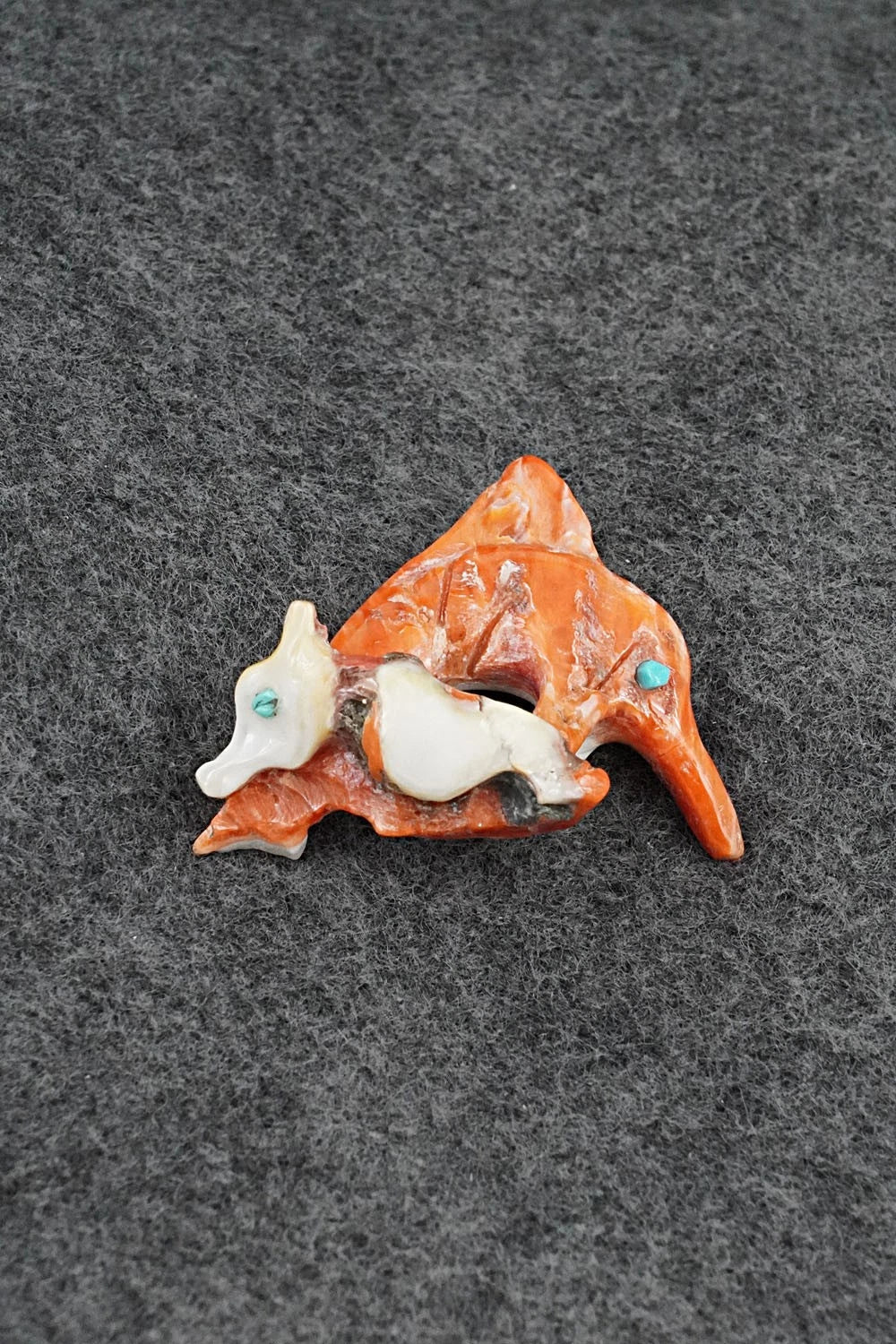 Dolphin Zuni Fetish Carving - Erick Lonjose