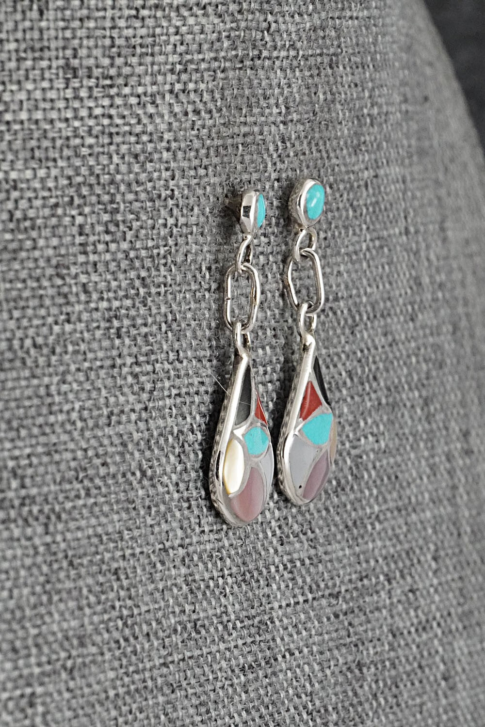 Multi-Stone & Sterling Silver Earrings - Orena Leekya