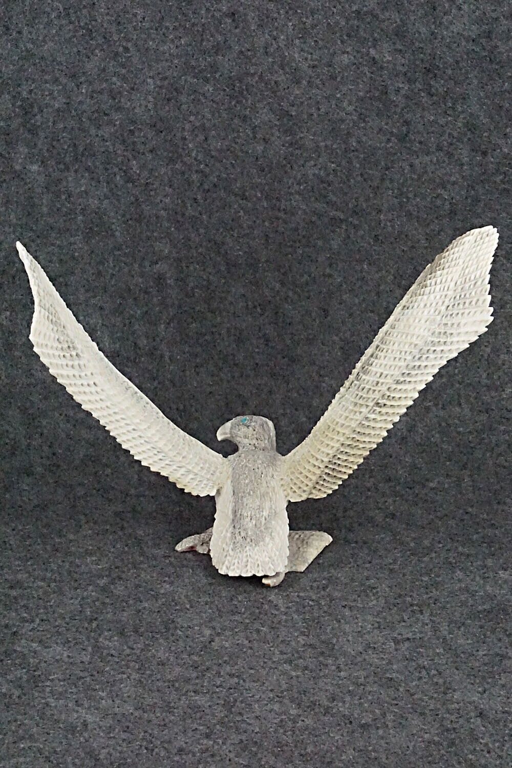 Eagle Zuni Fetish Carving - Todd Lowsayatee
