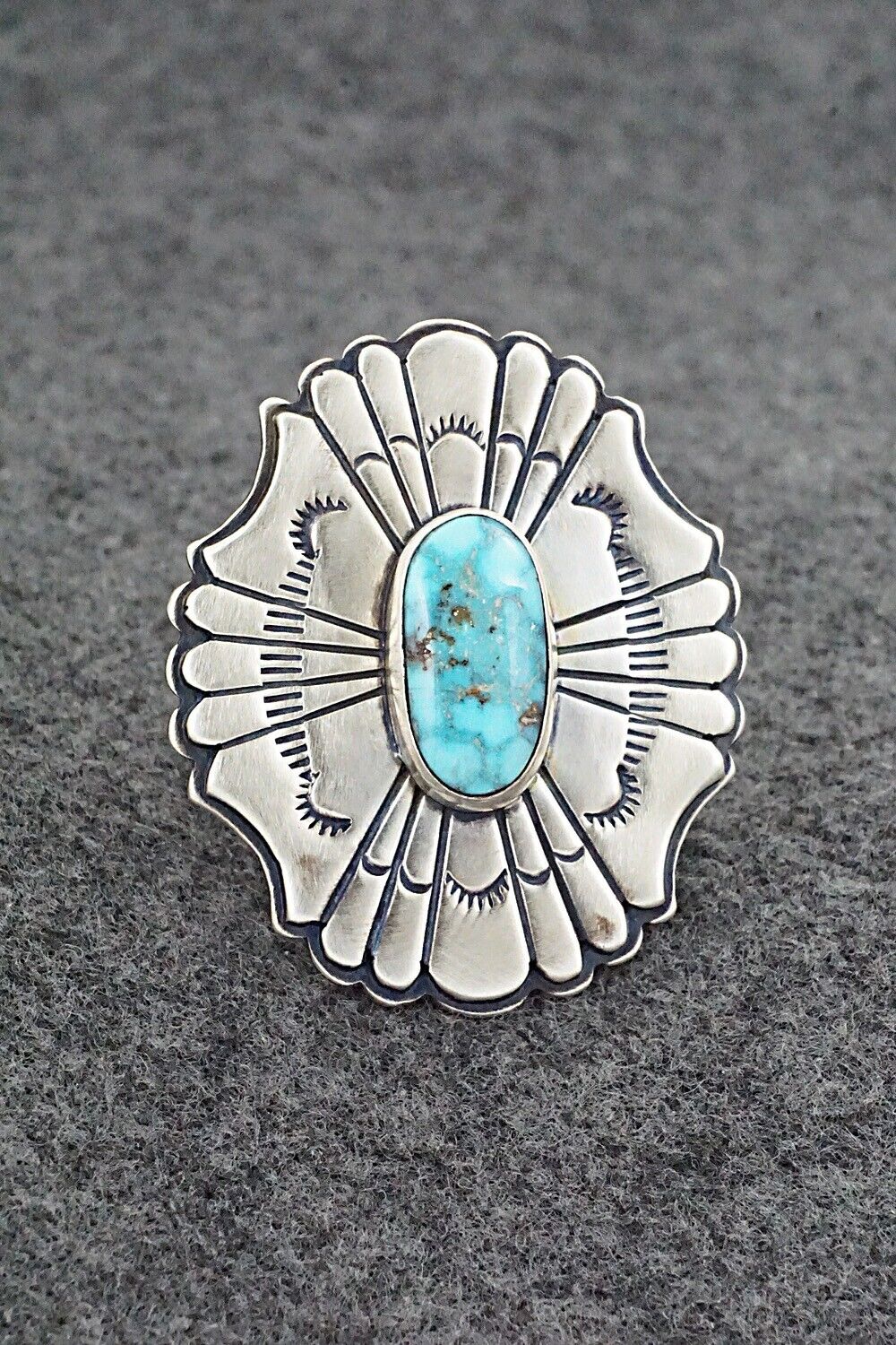 Turquoise & Sterling Silver Ring - Marita Benally - Size 9