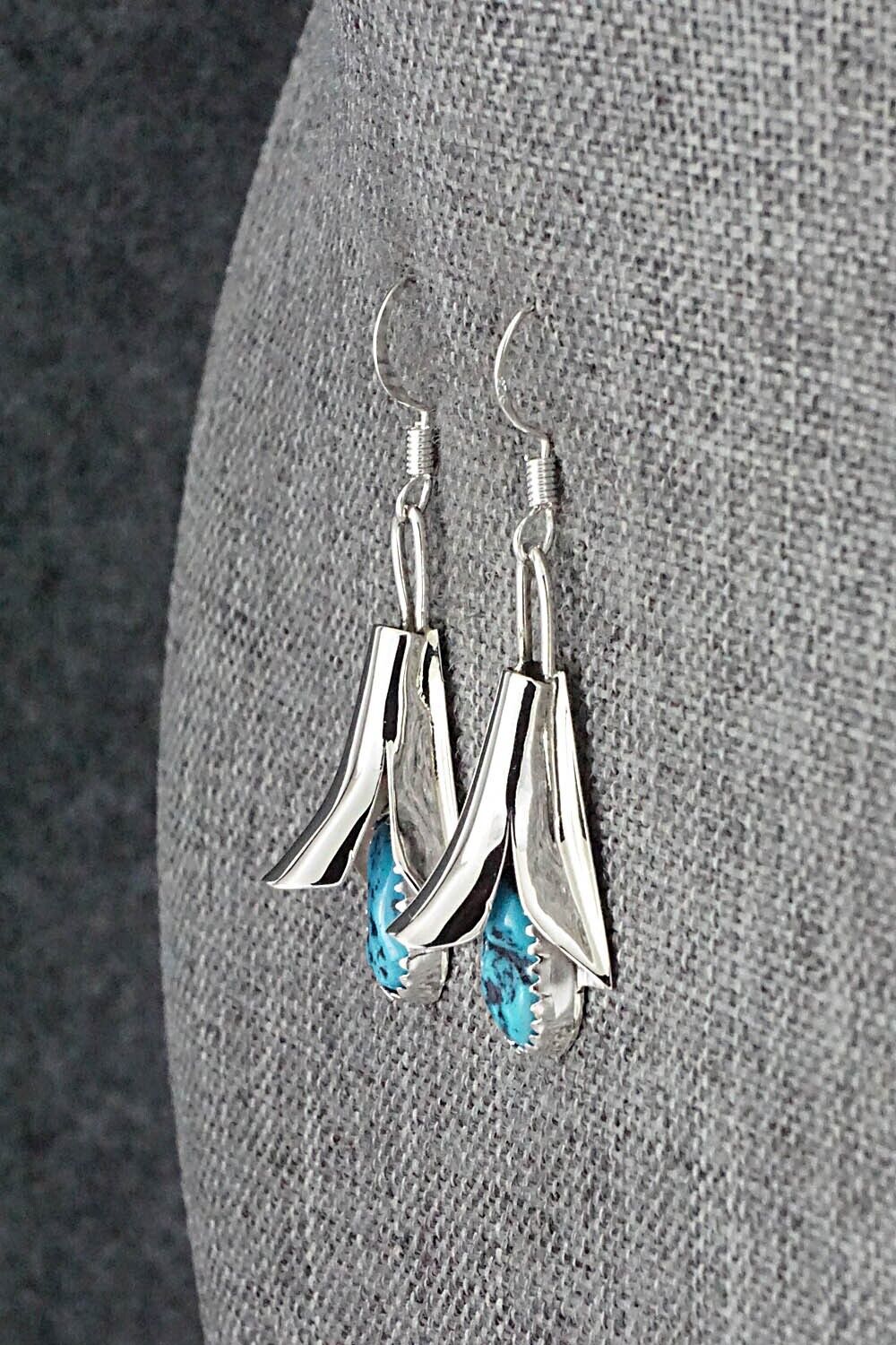Turquoise & Sterling Silver Earrings - Louise Yazzie