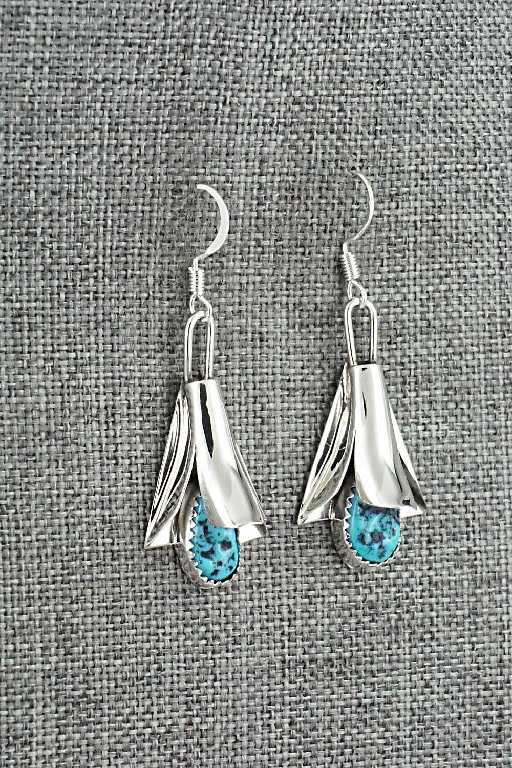 Turquoise & Sterling Silver Earrings - Louise Yazzie