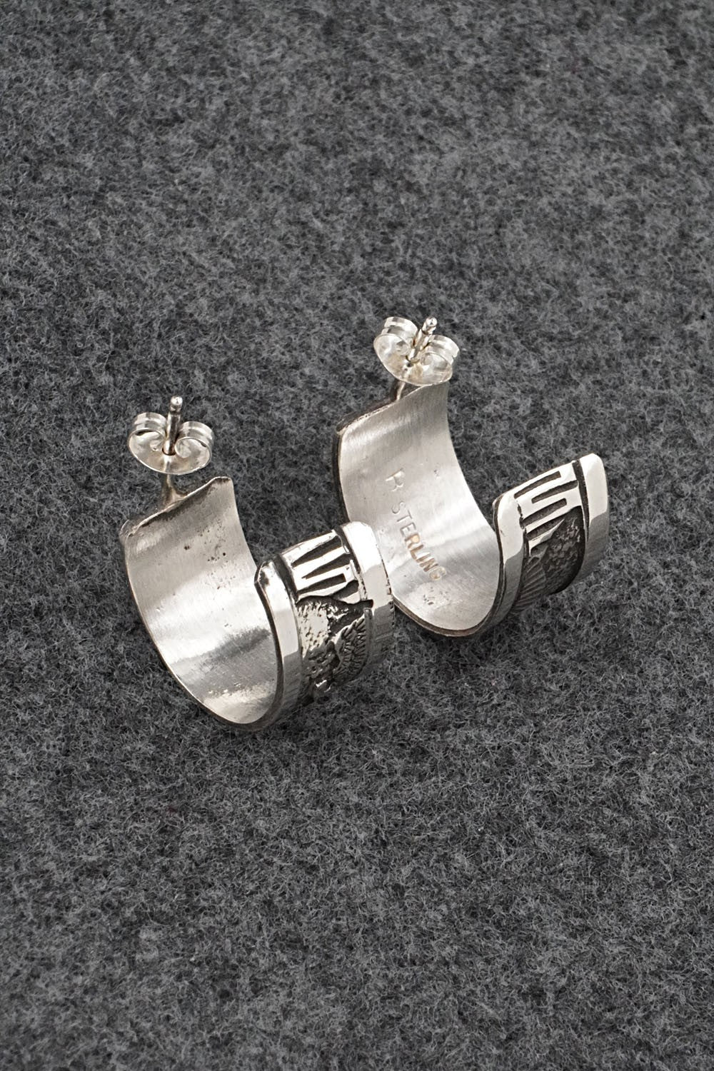 Sterling Silver Hoop Earrings - Elaine Becenti