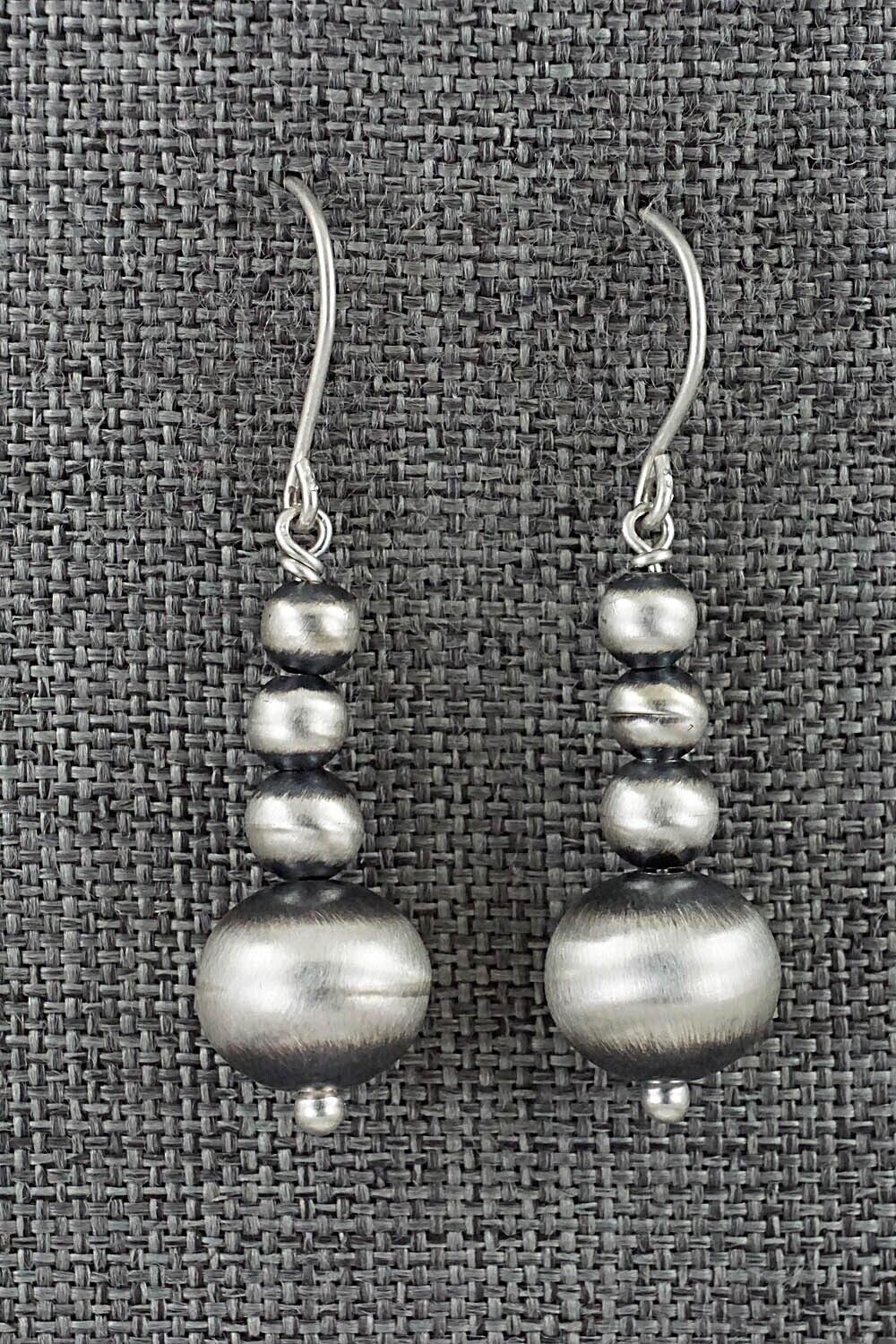 Sterling Silver Navajo Pearl Earrings - Dorinda Mariano