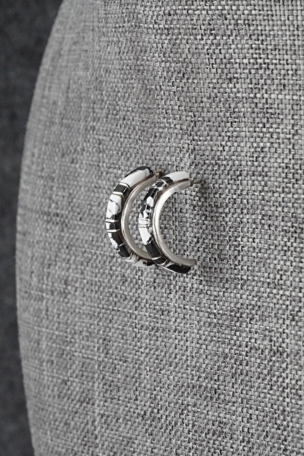 White Buffalo & Sterling Silver Earrings - Terrance Panteah