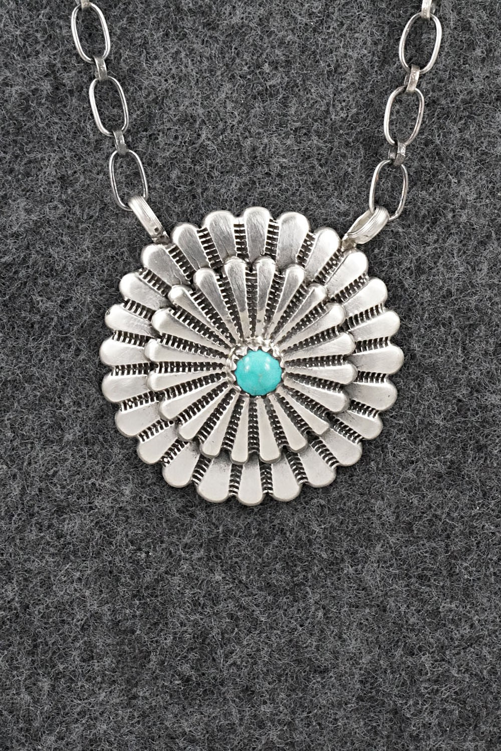 Turquoise & Sterling Silver Necklace - Sheldon Mariano