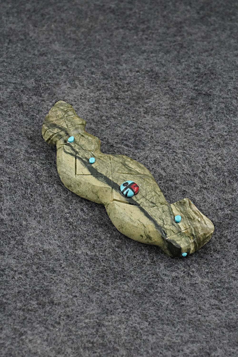 Rattle Snake Zuni Fetish Carving - Dannette Laate