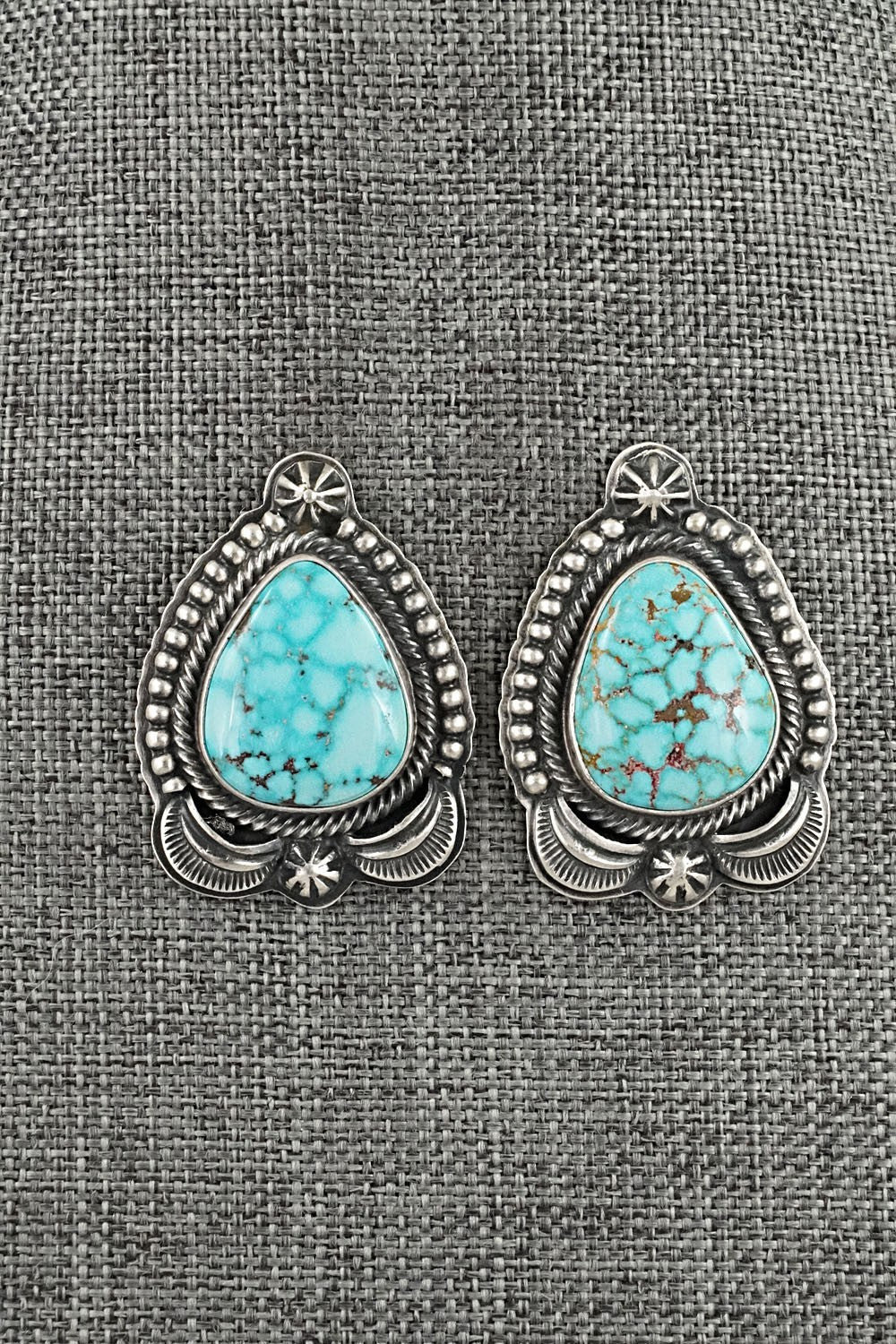 Turquoise & Sterling Silver Necklace and Earrings Set - Randy Boyd