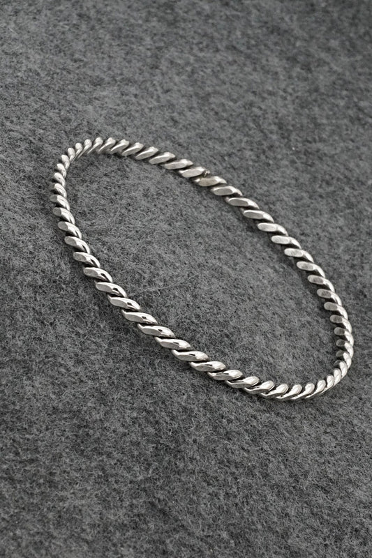 Sterling Silver Bangle Bracelet - Elaine Tahe