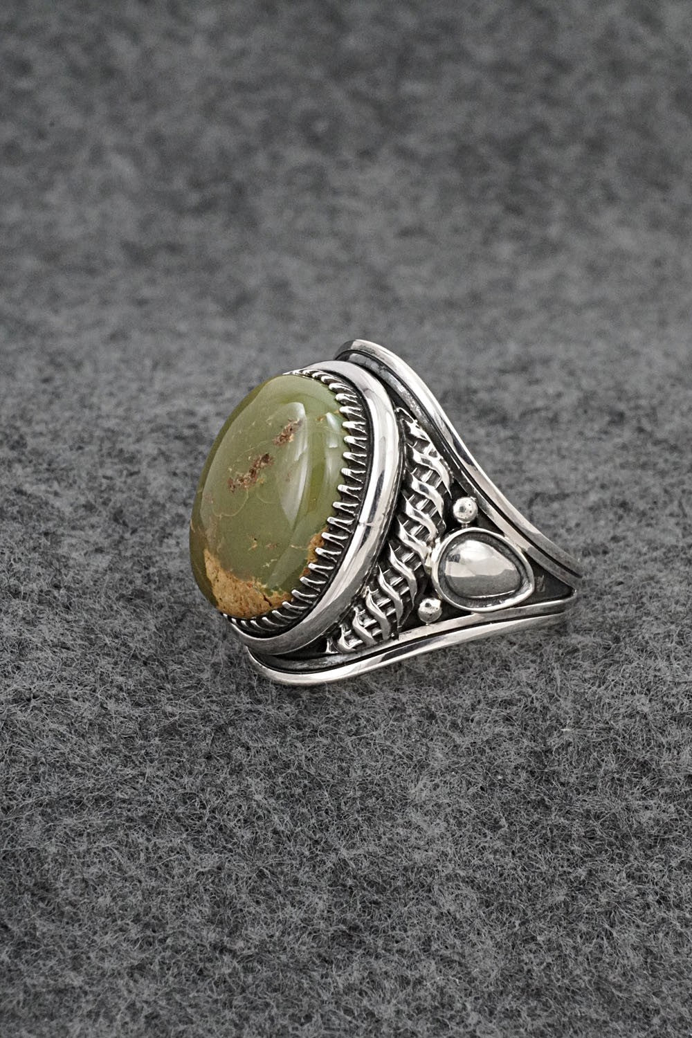Turquoise & Sterling Silver Ring - Derrick Gordon - Size 12