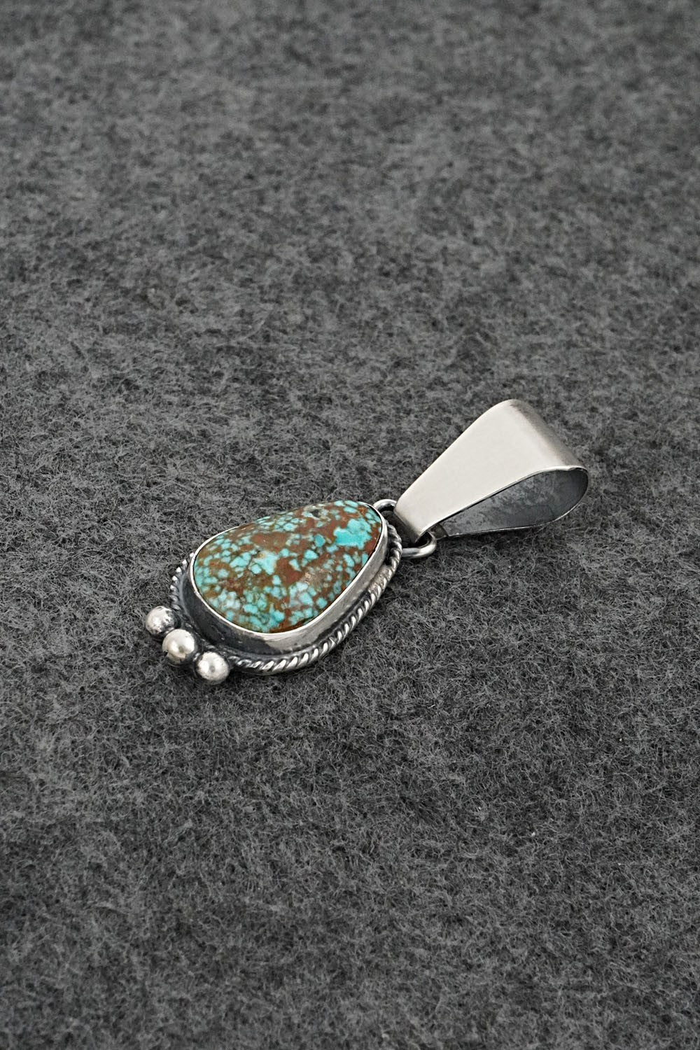 Turquoise & Sterling Silver Pendant - Rena Begay
