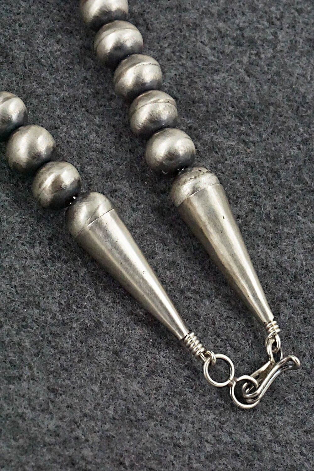 Coral & Sterling Silver Navajo Pearl Necklace - Jan Mariano