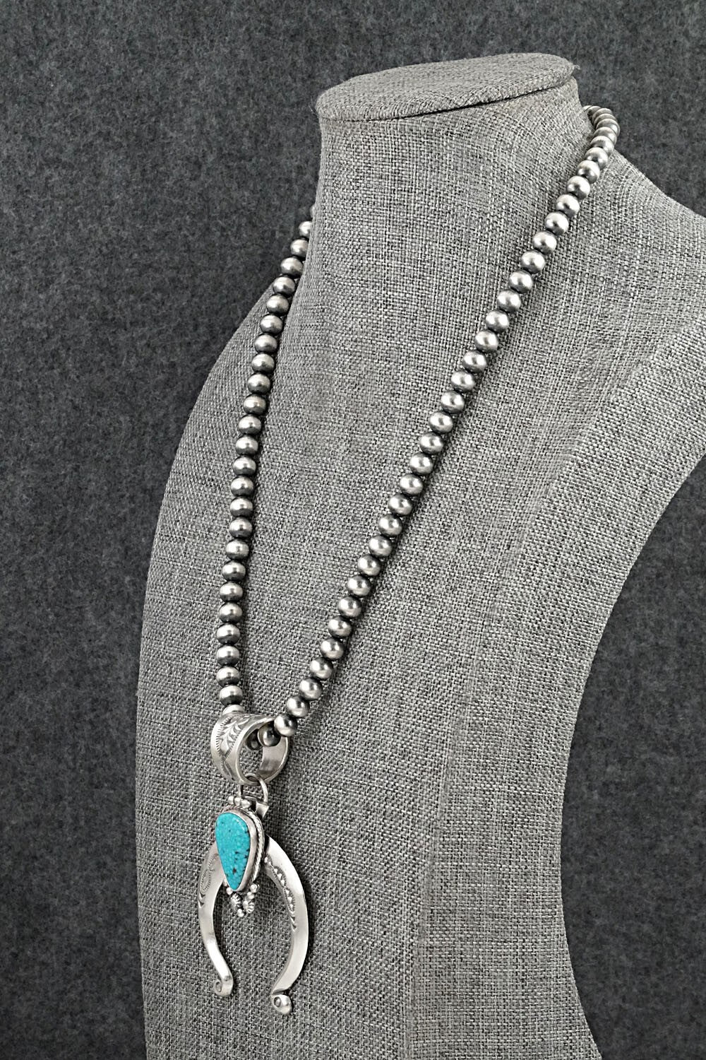 Turquoise & Sterling Silver Necklace - Samuel Yellowhair