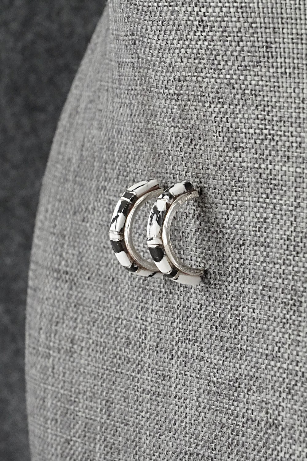 White Buffalo & Sterling Silver Earrings - Terrance Panteah