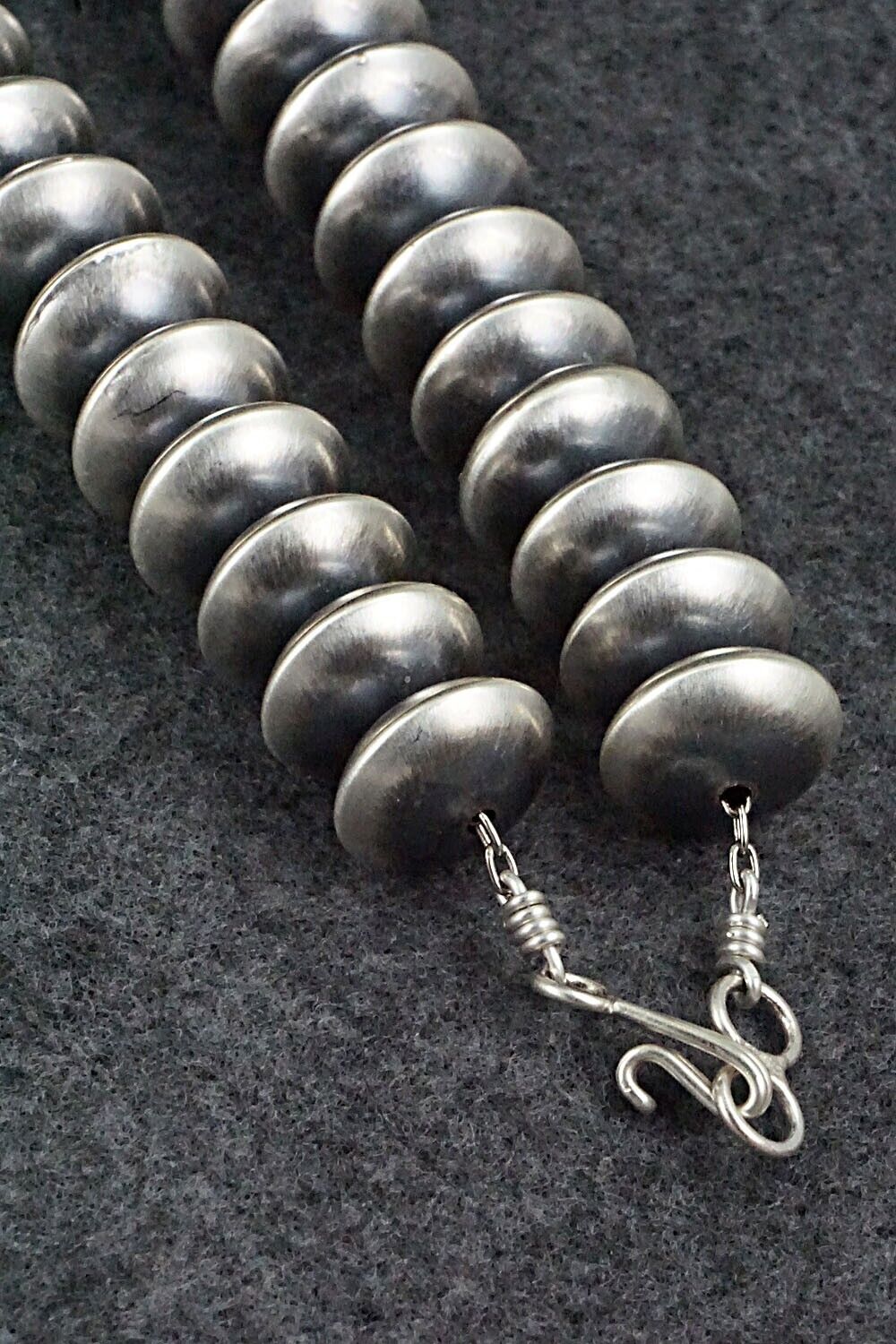 Sterling Silver Navajo Pearl Necklace 24" - Bryannen Halwood