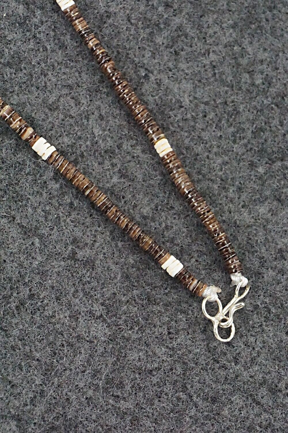 Shell & Sterling Silver Necklace 24" - Ramona Bird