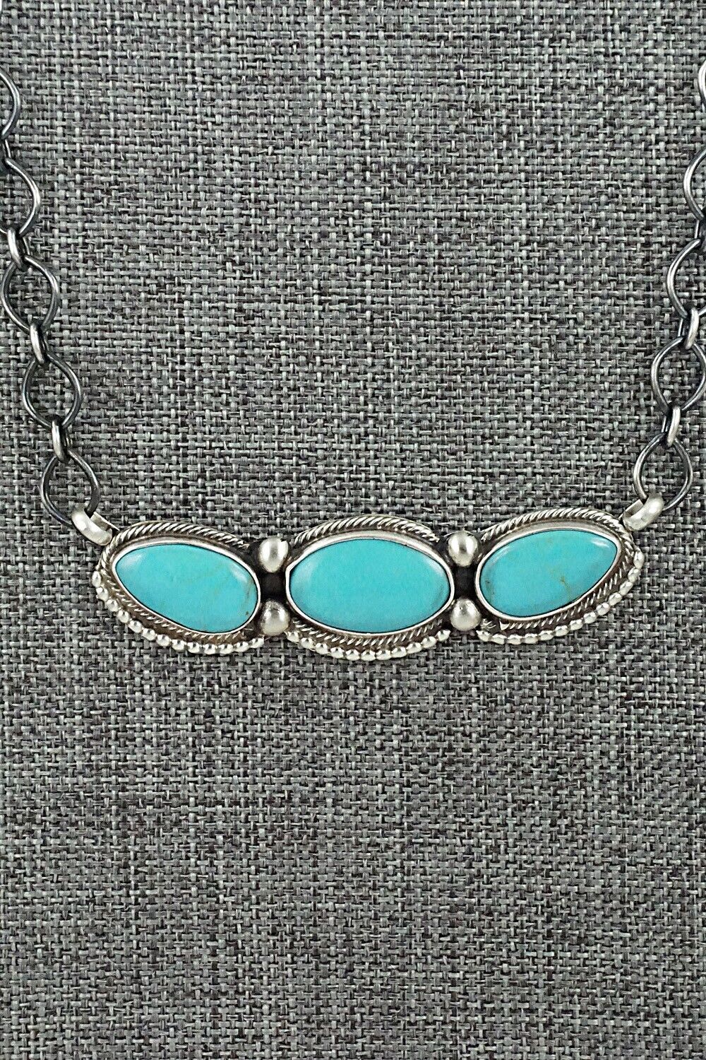 Turquoise & Sterling Silver Necklace - Kathleen Livingston
