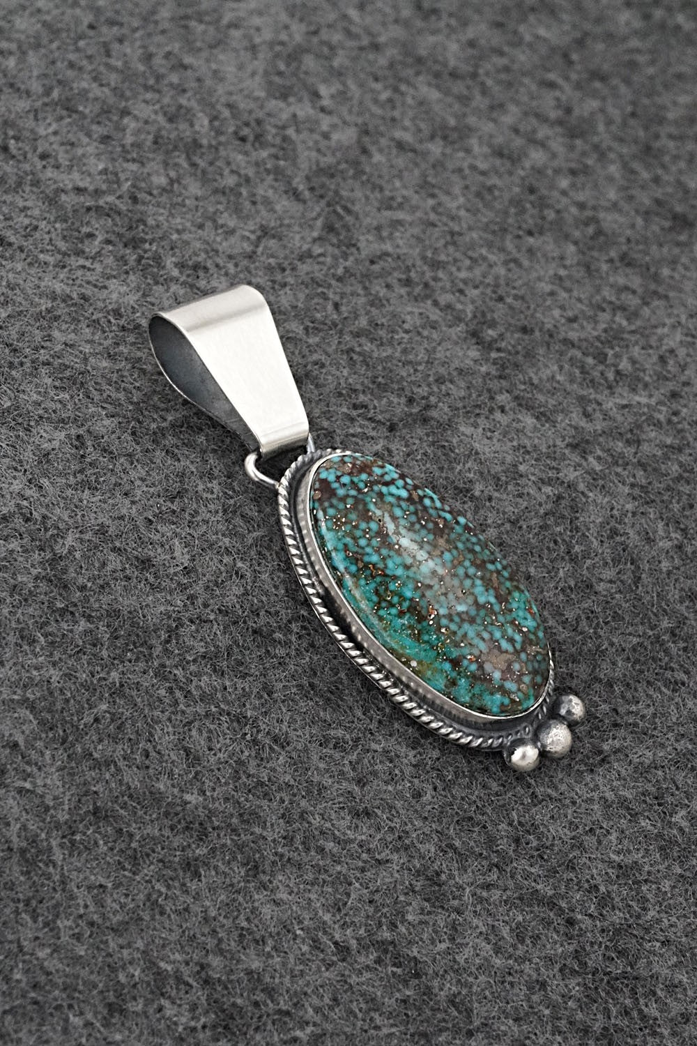 Turquoise & Sterling Silver Pendant - Rena Begay