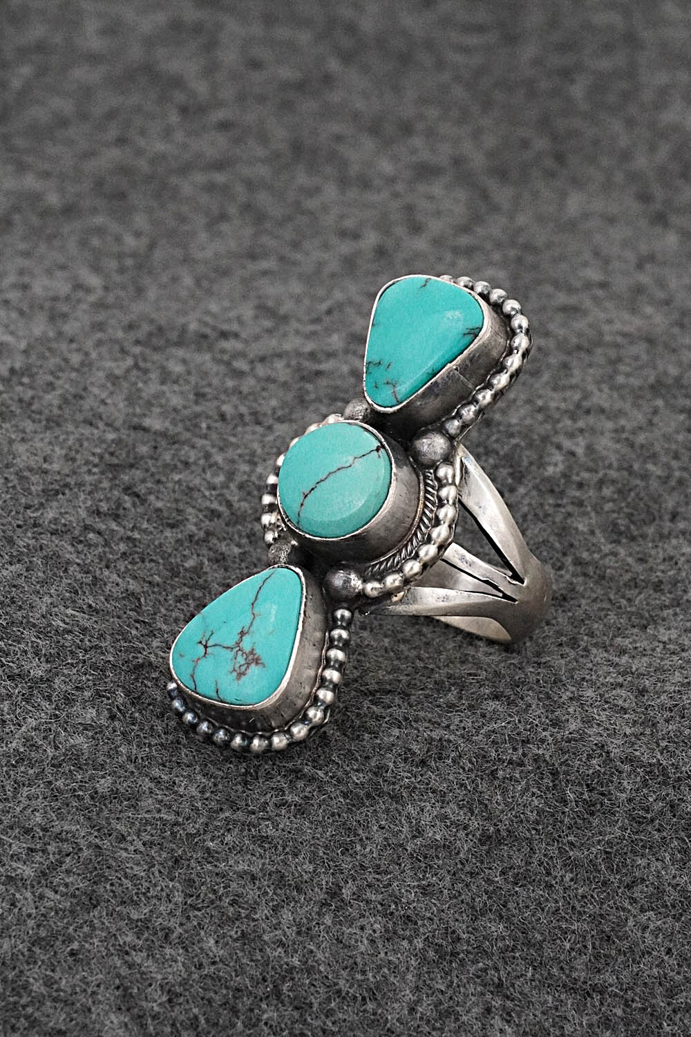 Turquoise & Sterling Silver Ring - Darrin Livingston - Size 9
