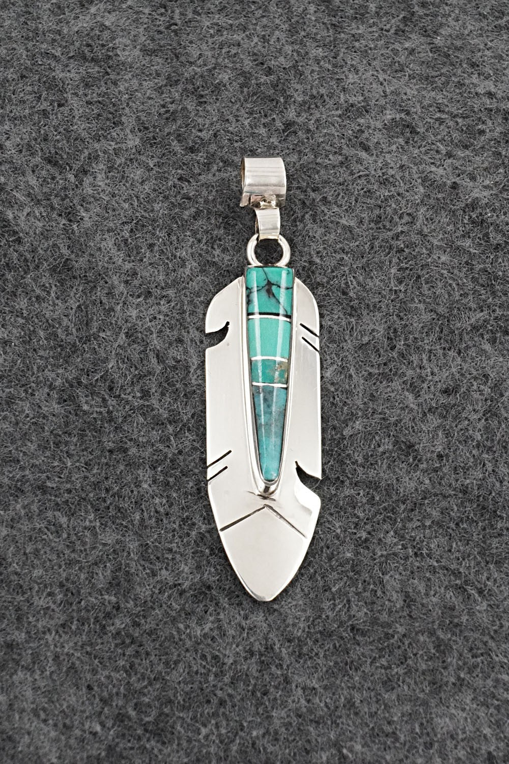 Turquoise & Sterling Silver Pendant - Marilyn Yazzie