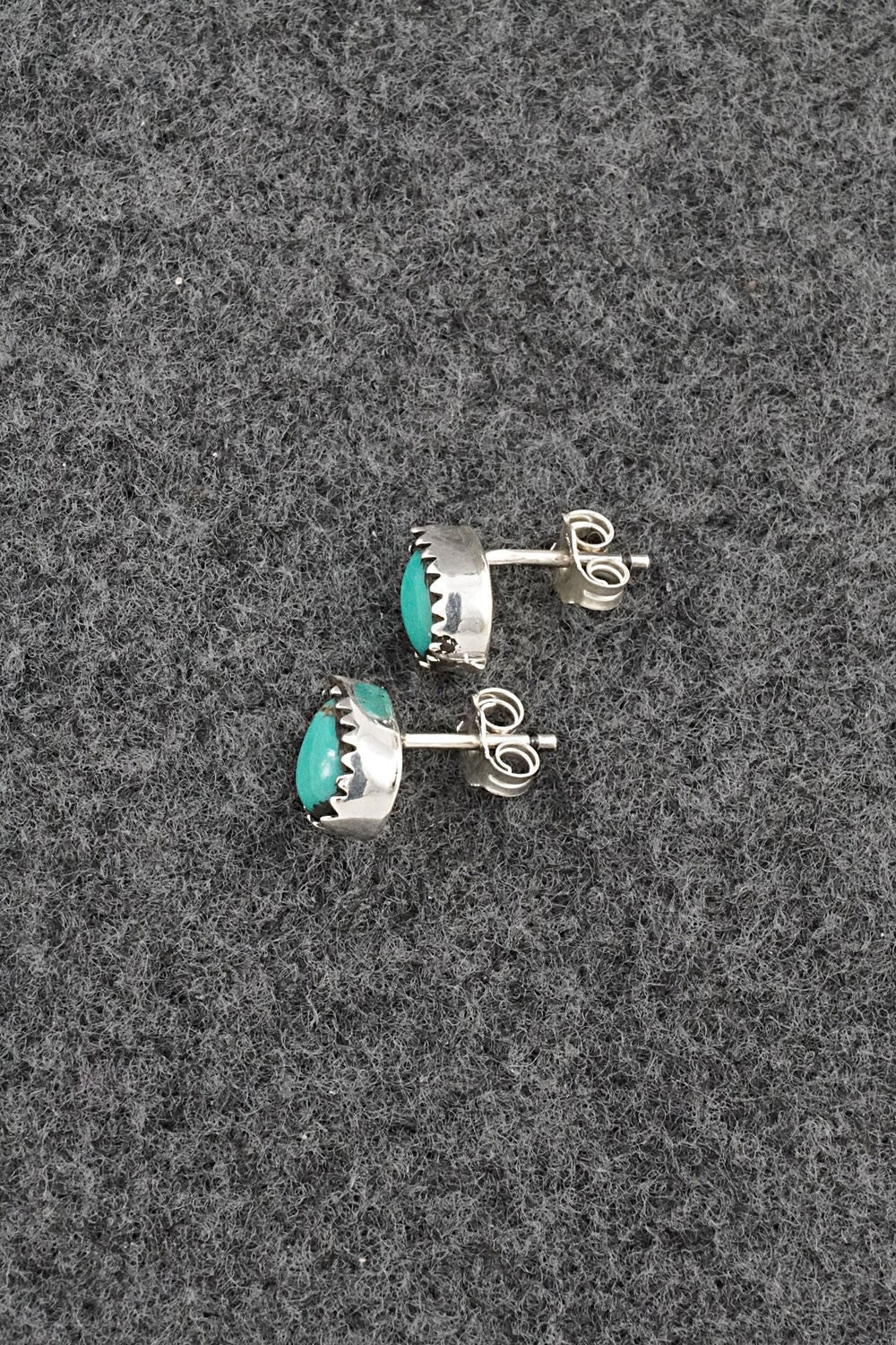 Turquoise & Sterling Silver Earrings - Gerald Joe