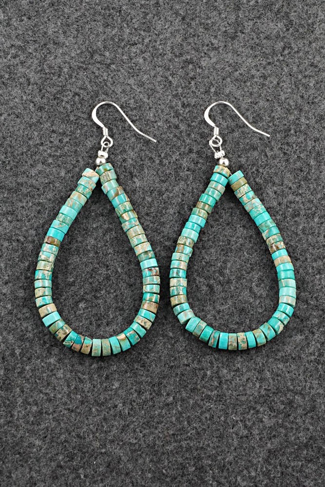 Turquoise & Sterling Silver Earrings - Doreen Jake