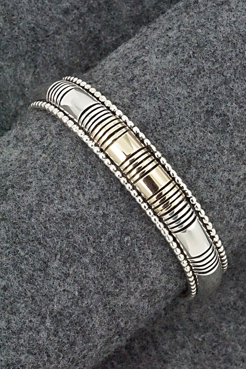Sterling Silver & 14K Gold Bracelet - Jonathan Nez