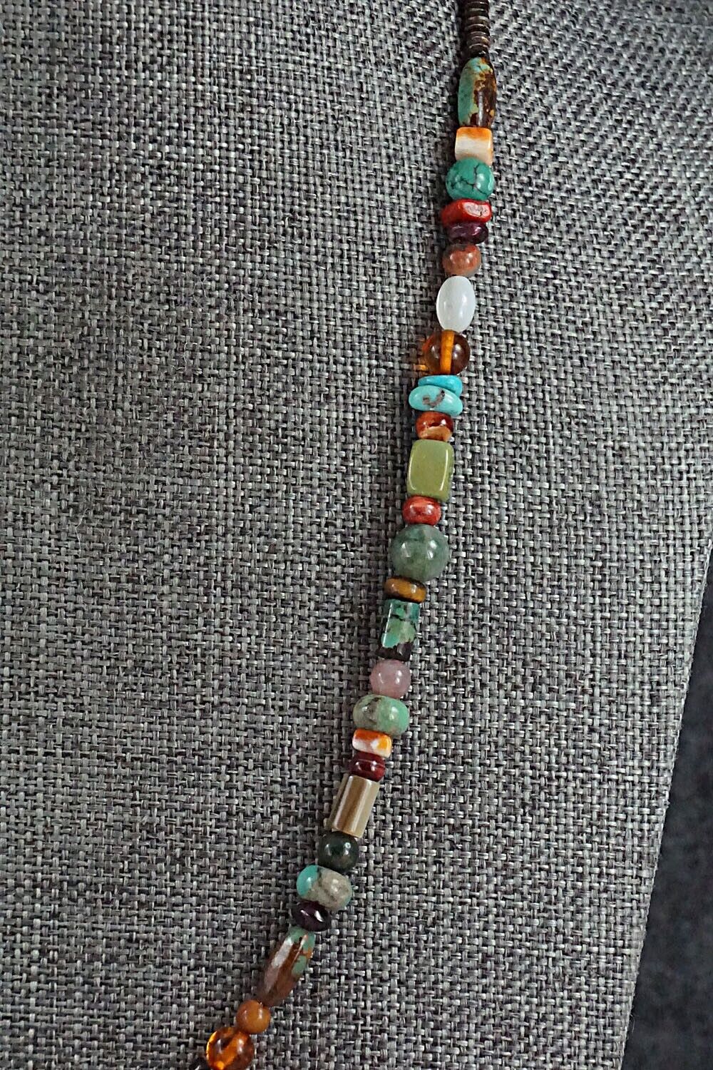 Multi-Stone and Sterling Silver Necklace - Helen Tsosie