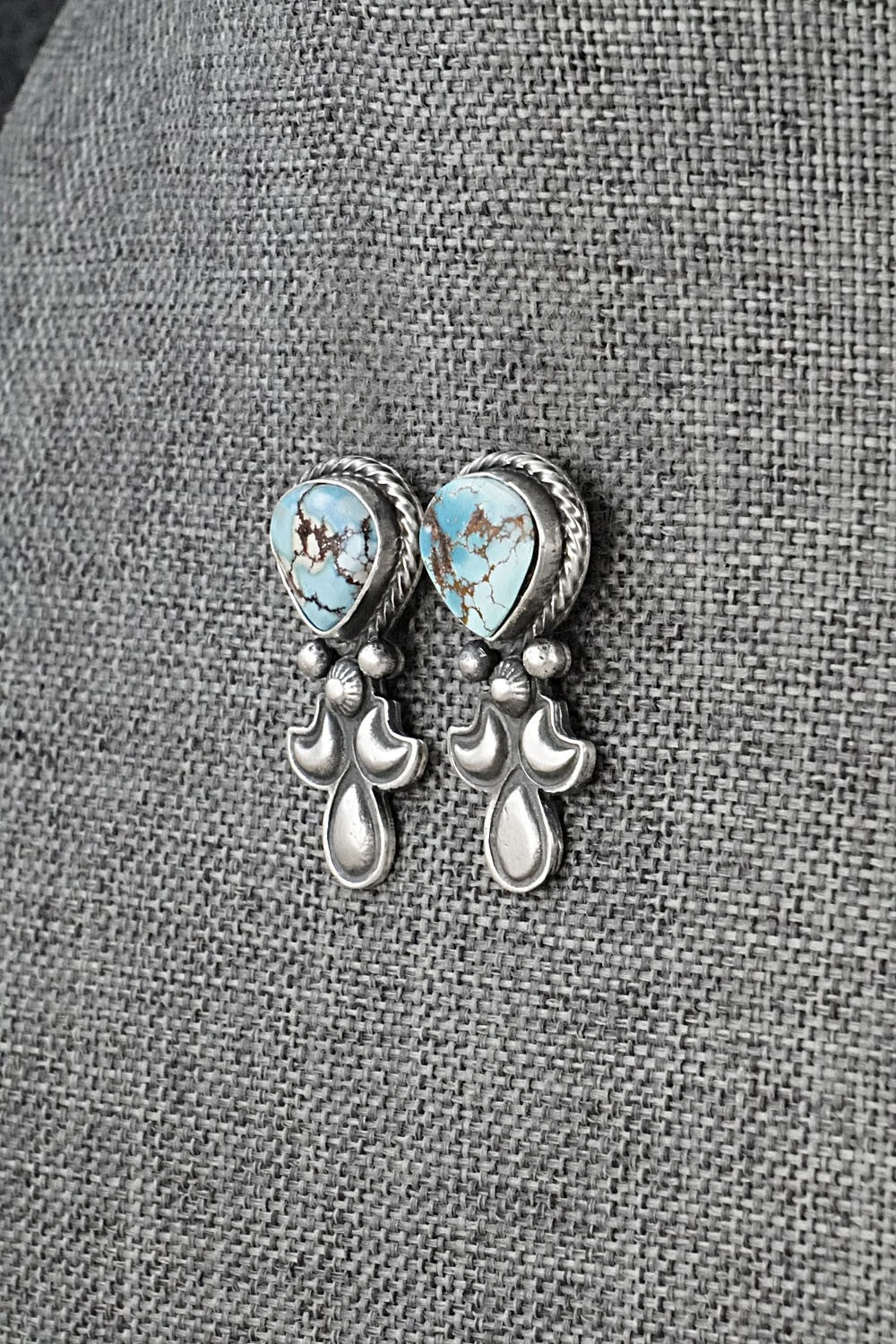 Turquoise & Sterling Silver Squash Blossom Set - Matthew Gordon